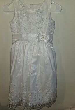 Swea Pea & Lilli Girls White Formal Dress Size 8